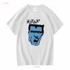 The Meteors Mutant Rock A Weiß NEUES T-SHIRT Totenkopfbild psychobilly punk vintage Gewaschen Leicht gedehnt Mann Streetwear