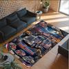 Truck Theme Crystal Velvet Rug Personalized Custom Name Text Soft Floor Mat Home Decor