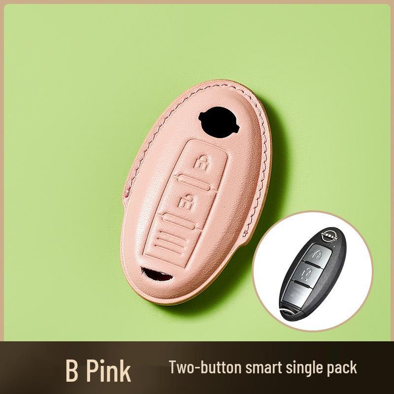 Skórzany Etui na Klucze ze Skóry Wyprawianej Roślinnie dla Nowego Kluczyka Samochodowego Sylphy Murano, Ręcznie Robiony Wzór Klamry dla Mężczyzn