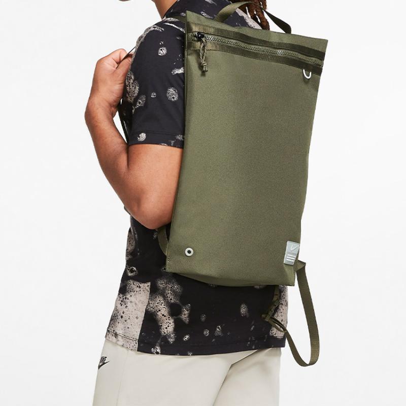Nike Fabric Gym Bag Backpack Unisex Khaki Green Casual CQ9455-325