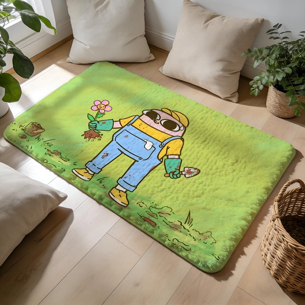 Anime Cute KketnipzS Floor Mat Soft Flannel Absorbent Mat Non-Slip Rug Home Bedroom Bathroom