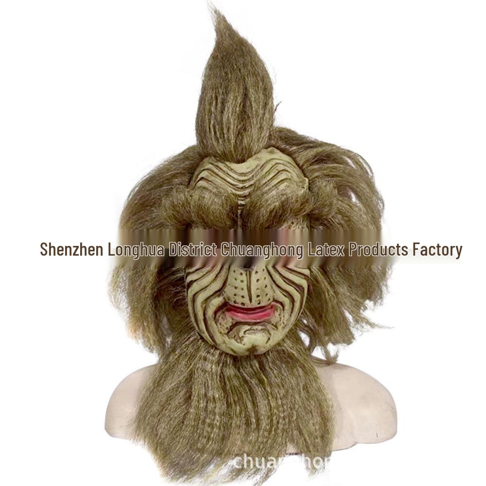 Yellow-Haired Grinch Monster Mask for Halloween, Christmas & Cosplay Parties