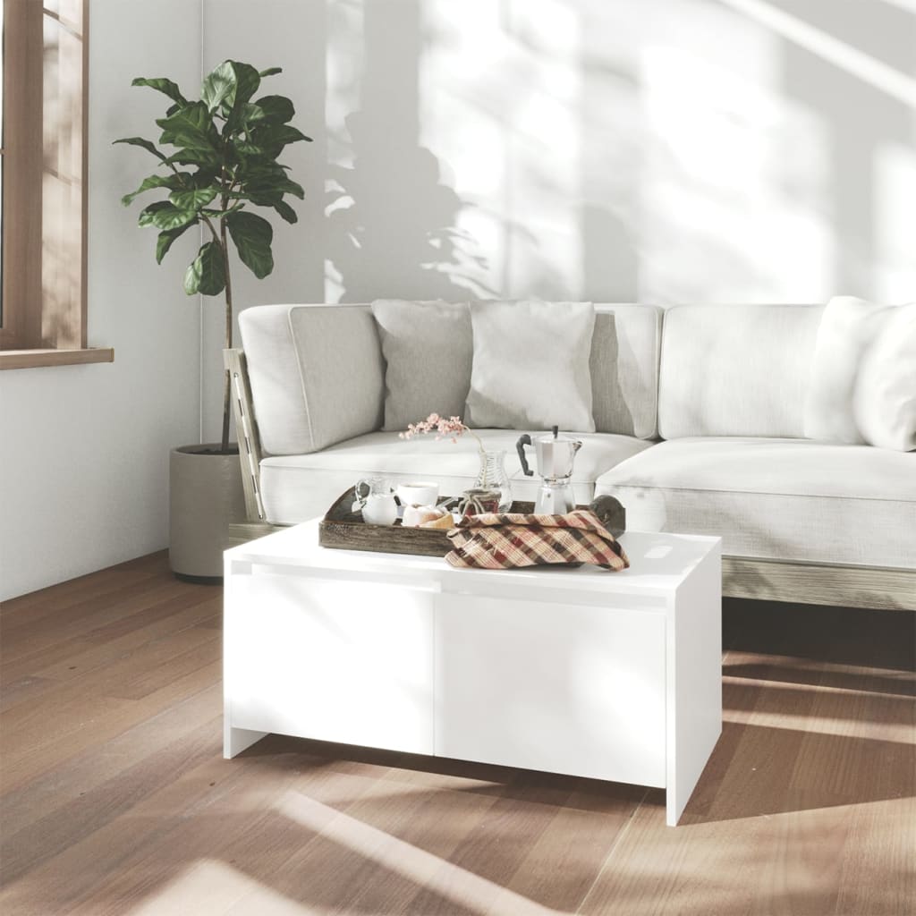Coffee Tables Coffee Table White 90X50x41.5 Cm Engineered Wood