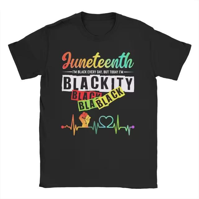 Cross-border European and American Trend Festival Graphic T-shirt Men's and Women's Clothing T-shirt Black I Am Monthly, Men's Short-sleeved T-shirt