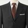 [Ojie] Men's Necktie, Wool Tie, Silk Blend, Made in Japan, Dot Pattern, NW-A-006-BROWN