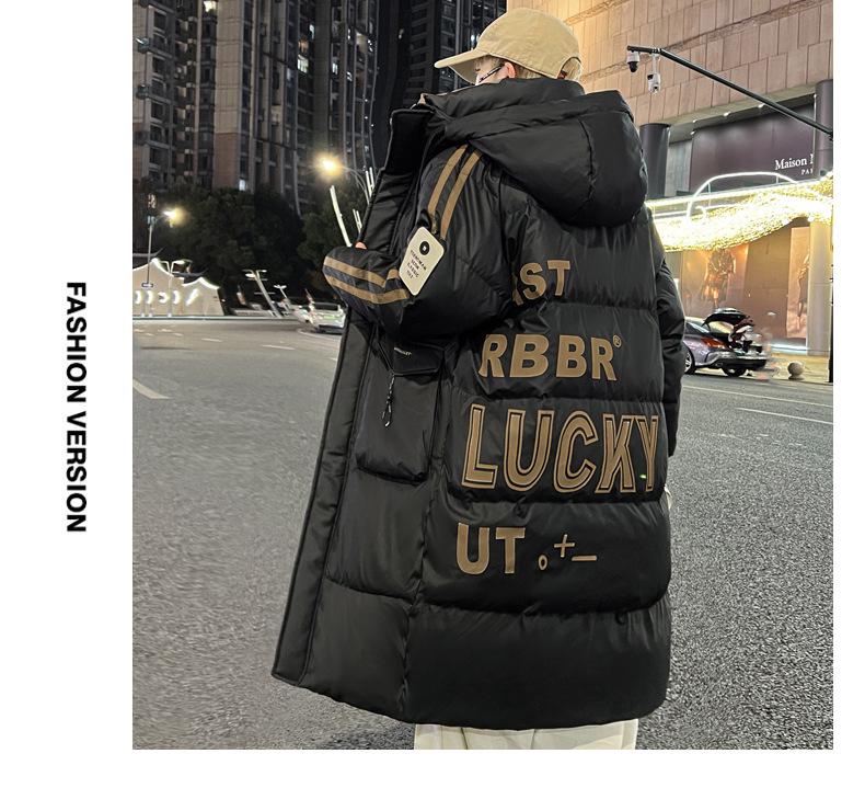 Men's Youth Mid-Length Down Jacket - Winter Thickened Coat for Junior and High School Students