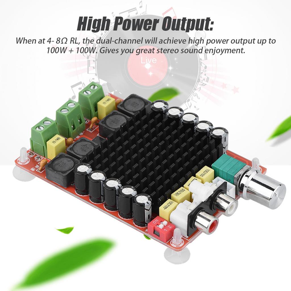 18 100KHZ Ultrahohe Leistung Digitales Leistungsverstärkerboard Audioverstärker 2x100W