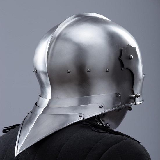 Medieval Gothic Knight Close Handmade Polished Steel Visored Armor Helmet