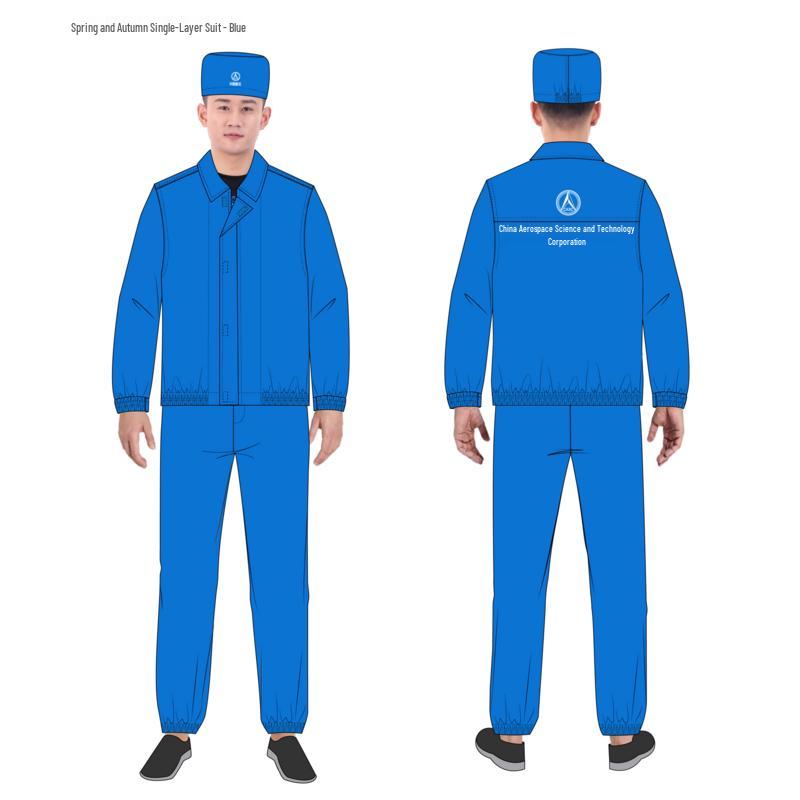 Jihua Spring/Autumn Cotton Blend Workwear Set with Hat XL