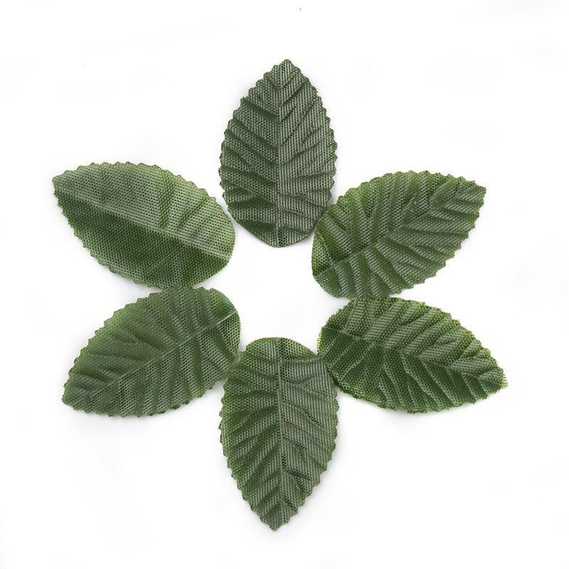 

100 штук искусственных зеленых, золотых и серебряных листьев рождественской елки для венков своими руками Small темно-зеленого