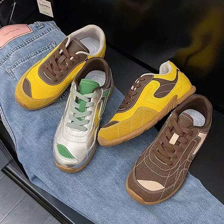 Retro classic training shoes multi-colored shoes women's autumn casual shoes new niche sports flat shoes