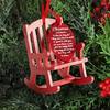 In Heaven Memorial Christmas Ornament Wooden Craft Small Rocking Chair with Meaningful Tag Sign For Christmas Xmas Tree Pendant