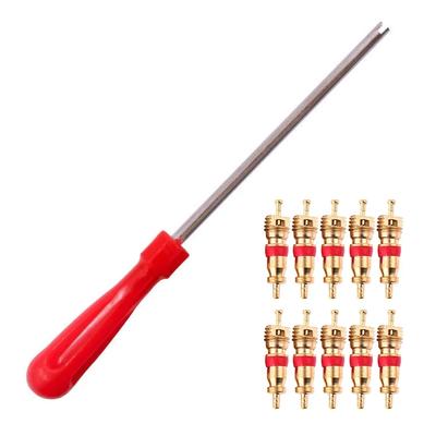 1 conjunto de chave de núcleo de válvula de pneu, ferramenta de remoção de chave inglesa, ferramenta de reparo de pneu, chave de fenda de núcleo de válvula para ferramentas de bicicleta, acessórios de carro