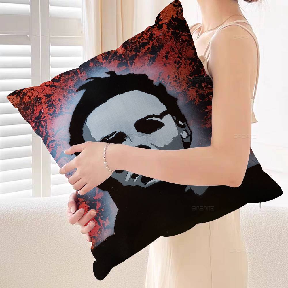 Halloween Michael Myers Cushion Cover Pillowcase Upholstery Sofa Throw Pillow Home Decor Pillowcas