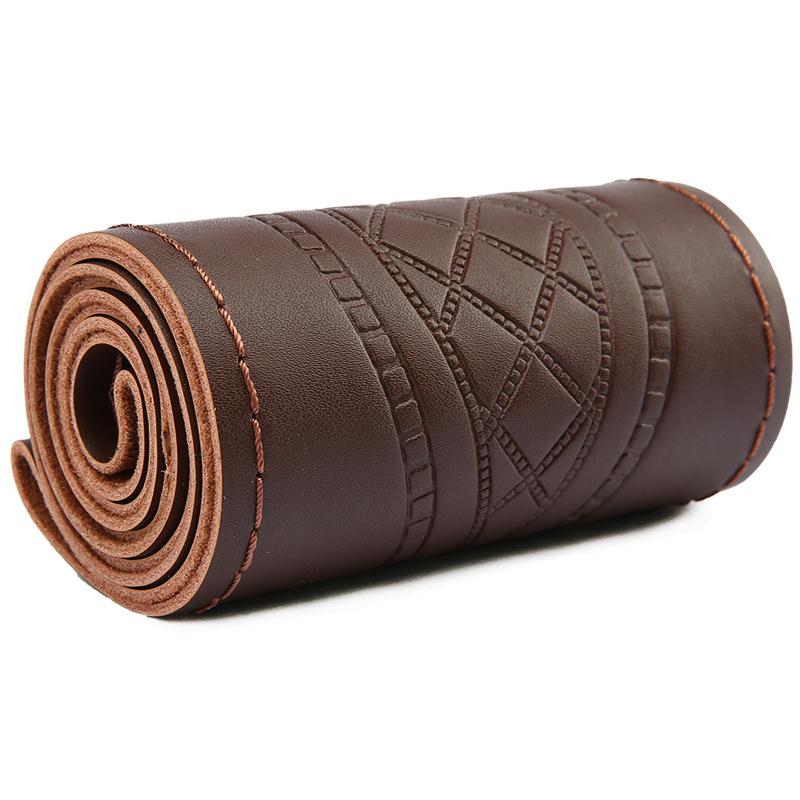 Echtes Rindsleder, geprägt, handgenäht, Lenkradbezug, modisch, atmungsaktiv, Griffbezug, Four Seasons GM Innenausstattung