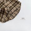 Vintage Plaid Long Sleeve Shirt Casual Boys Kids Top Outerwear Children Clothing