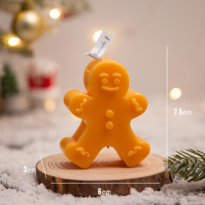 Kreatives Schneeflocken & Lebkuchen Duftendes Weihnachtskerzen-Ornament Geschenk