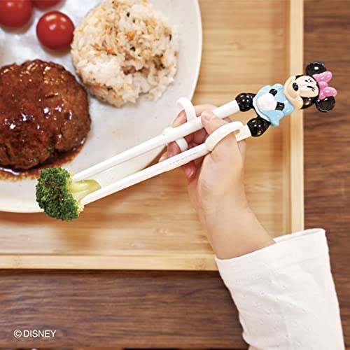 EDISONmama Edisons Chopsticks I 16cm 2 years pre-school right hand use Disney Minnie 3D design nursing dining supplies tableware ring dishwasher dryer