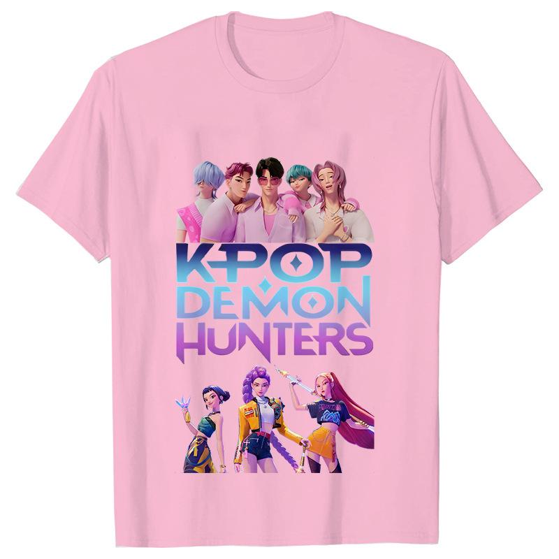 Women's T-shirts Kpop Demon Hunters Printed Short Sleeve Top T-shirt