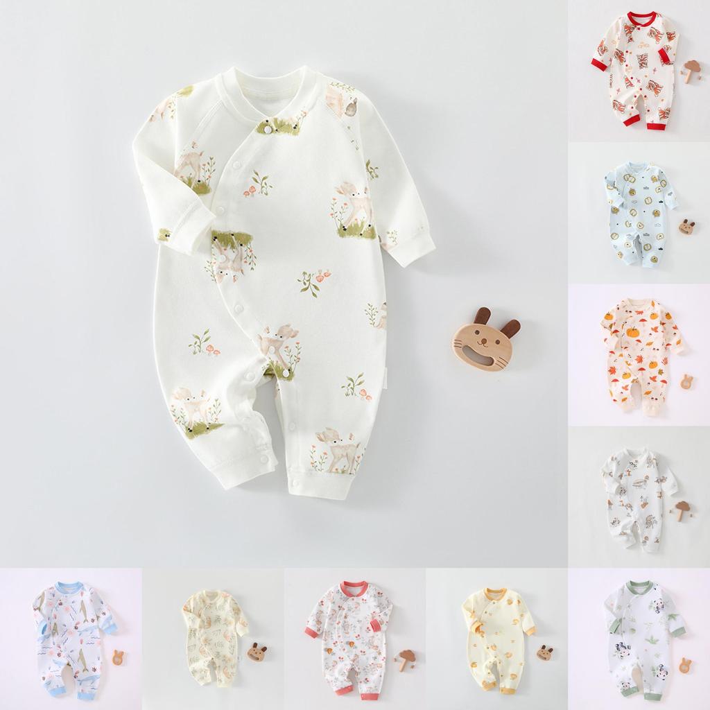 Newborn Cotton Baby Romper With Antibacterial Fabric Long Sleeve For Spring Autumn Infa