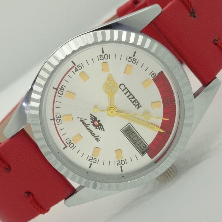 

REFURBISHED CITIZEN AUTOMATIC 8200 JAPAN MENS SILVER DIAL WATCH 09-a413191-2 Sku009-a413191