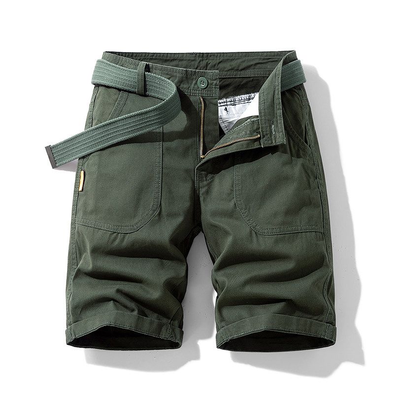 Export Export Tail Goods Multi-Pocket Pure Cotton Workwear Shorts Summer Men's Plus Size Loose Casual Straight-Leg Half Length Middle Pants