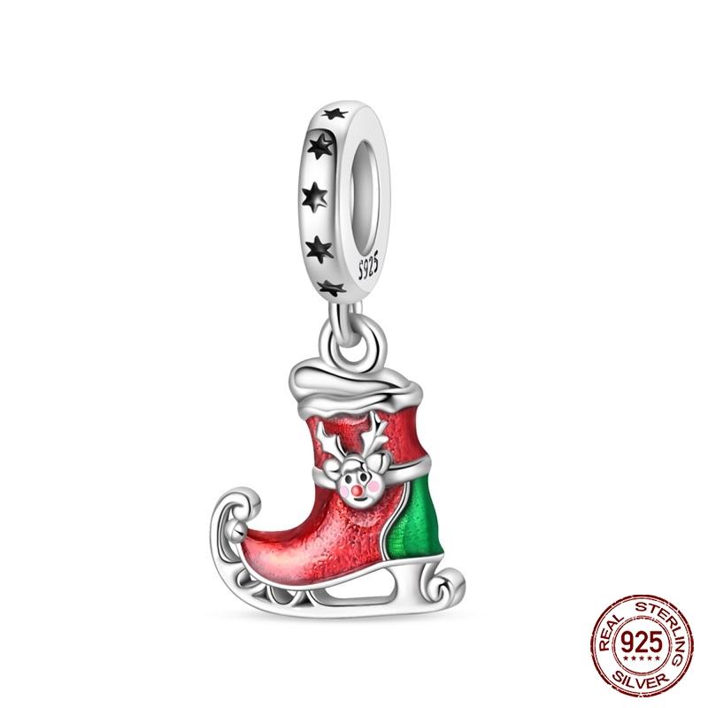 New Copper Fashion Christmas Snowman Elk Ice Boots Charm Bead Suitable For Brand Original Bracelet Diy Jewelry Gift