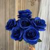 9 Head Real Happy Flower 10 Colors Photography Photo Gift Natural Silk Rose Flowers Mini Crystal Grass Bouquet Home Decorative