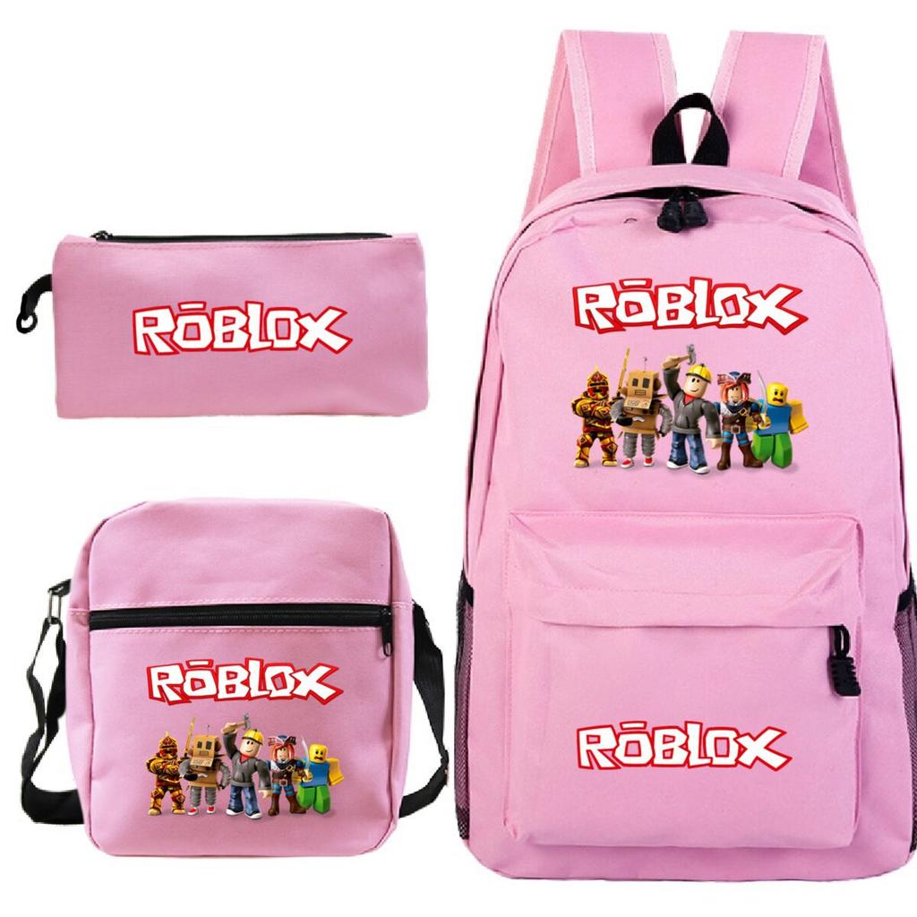 Primary And Secondary School Students Casual Schoolbag Three-Piece Cartoon Game Merchandise Printed Children'S Fashion Backpack