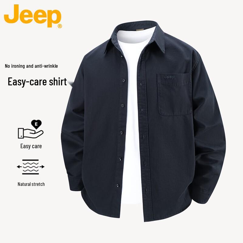 JEEP Unisex Retro Casual Long Sleeve Shirt 2XL