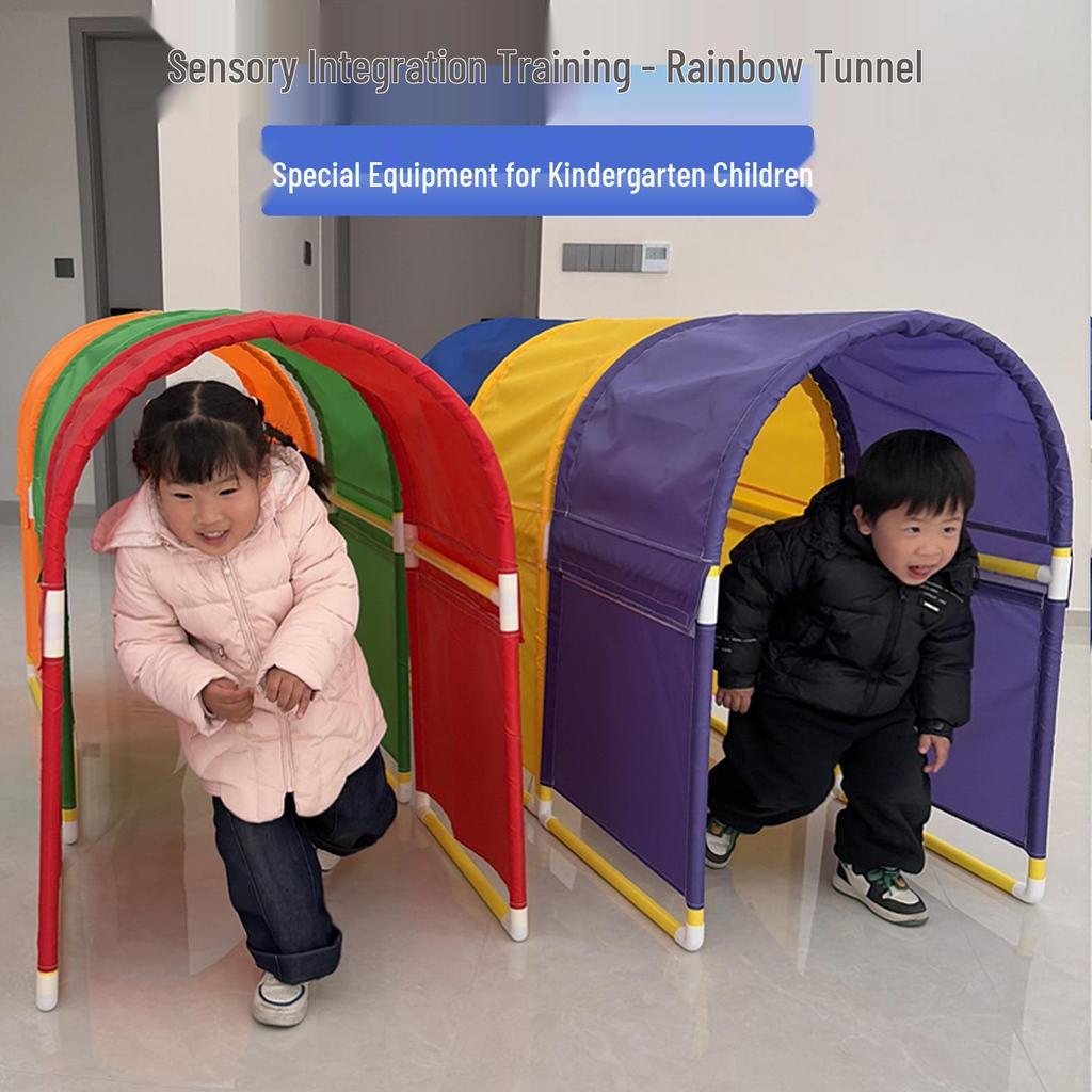 Rainbow Tunnel Sensory Crawl Archway for Children - Indoor Early Education Toy