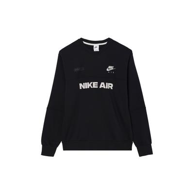 Nike Letter Print Crew Neck Pullover Long Sleeve Sweatshirt Men Sweatshirt Black DM5207-010