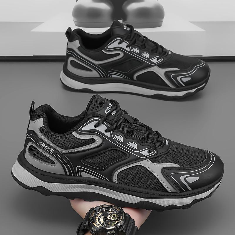 

Мужские кроссовки Forrest Gump, весенние, нескользящие, с мягкой подошвой, сетчатые, спортивные, мужские и подростковые, трендовые, универсальные, черные, повседневные кроссовки 39