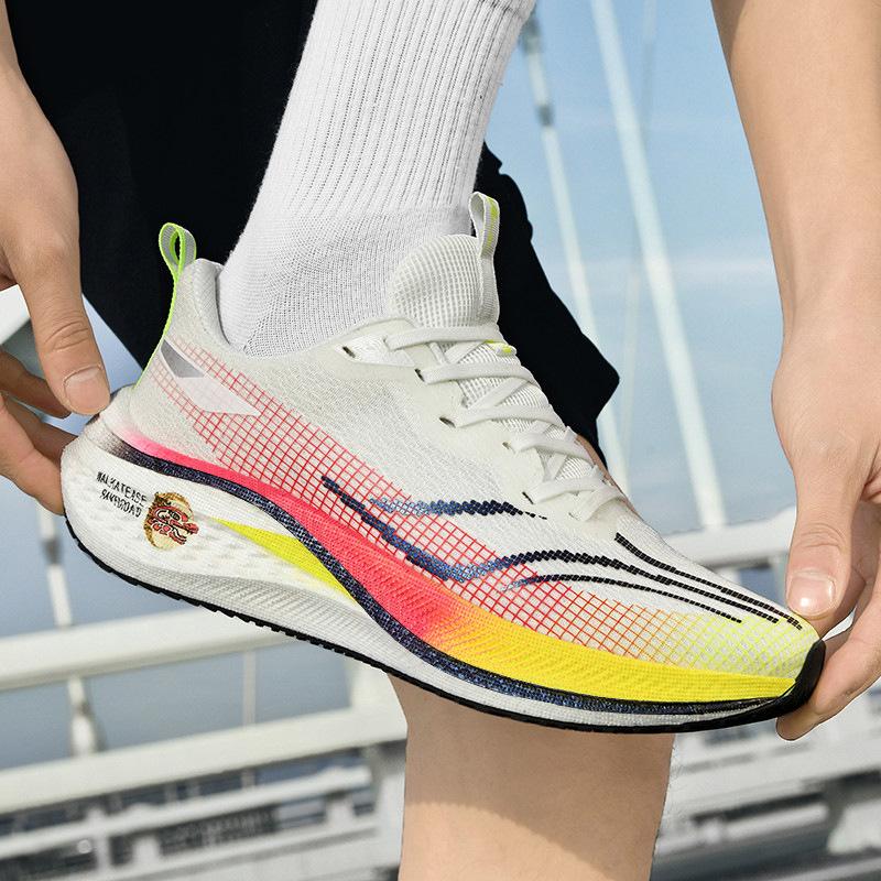 

7p Год Дракона лимитированные кроссовки с фрикционным звуком бега Качество Lugao дышащая сетка спортивная повседневная обувь мужская 35