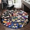 1pc Anime Characters Round Carpet - Office Chair Mat, Non-Slip Rug for Anime Lovers - Decorative Floor Covering for Home