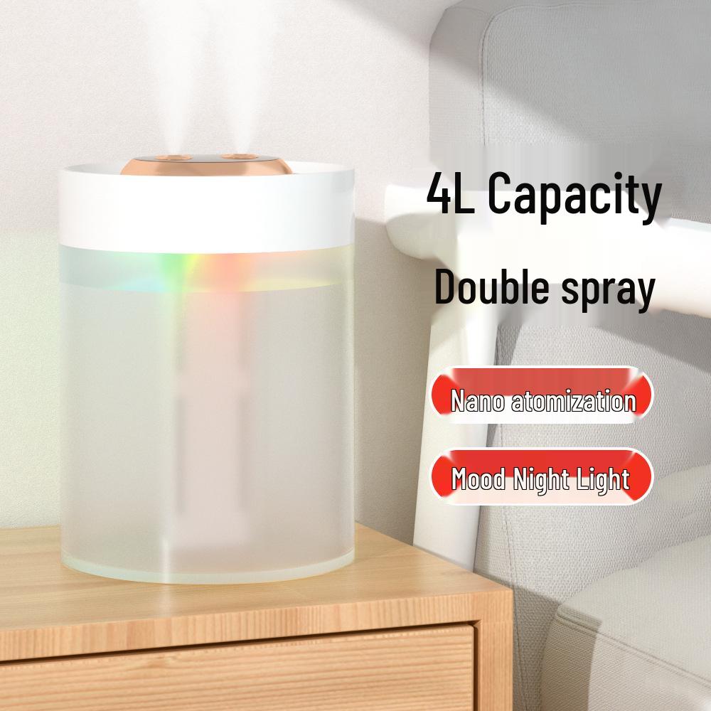 Transparent Round High-Capacity Silent Desktop Humidifier