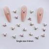 10Pcs 3D Mini Crystal Butterfly Nail Art Charms Jewelry Parts Accessories Luxury Alloy Nails Decoration Rhinestones Supplies