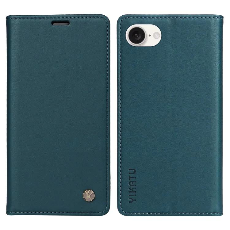 

YK-001 For iPhone SE (2024) Case Stand Wallet PU Leather Phone Cover - Green