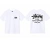 STUSSY American-style Printed Short-sleeved Shirt STU715 White