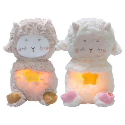 Peluche Mouton Respirant Poupée Apaisante Compagnon Musical pour le Sommeil des Enfants Jouets Apaisants Aide au Sommeil Polyvalente pour Bébés