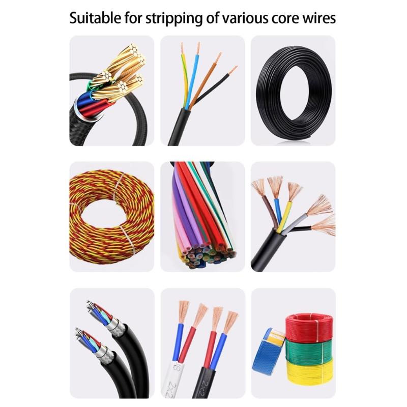 Manual Wire Stripper Machine Drill Power Hand Crank Wire Stripper Tool With 6 Channel and 5 Blade Wire Stripping Tool