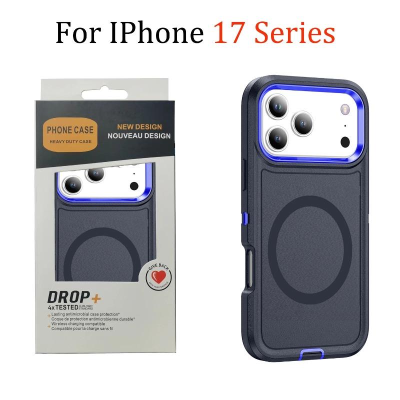 3IN1 Heavy Ott Armor Box Series Defender Phone Case for IPhone 17Air 16 15 14 13 Pro Max Anti-Drop Charger Protect Hard Cover