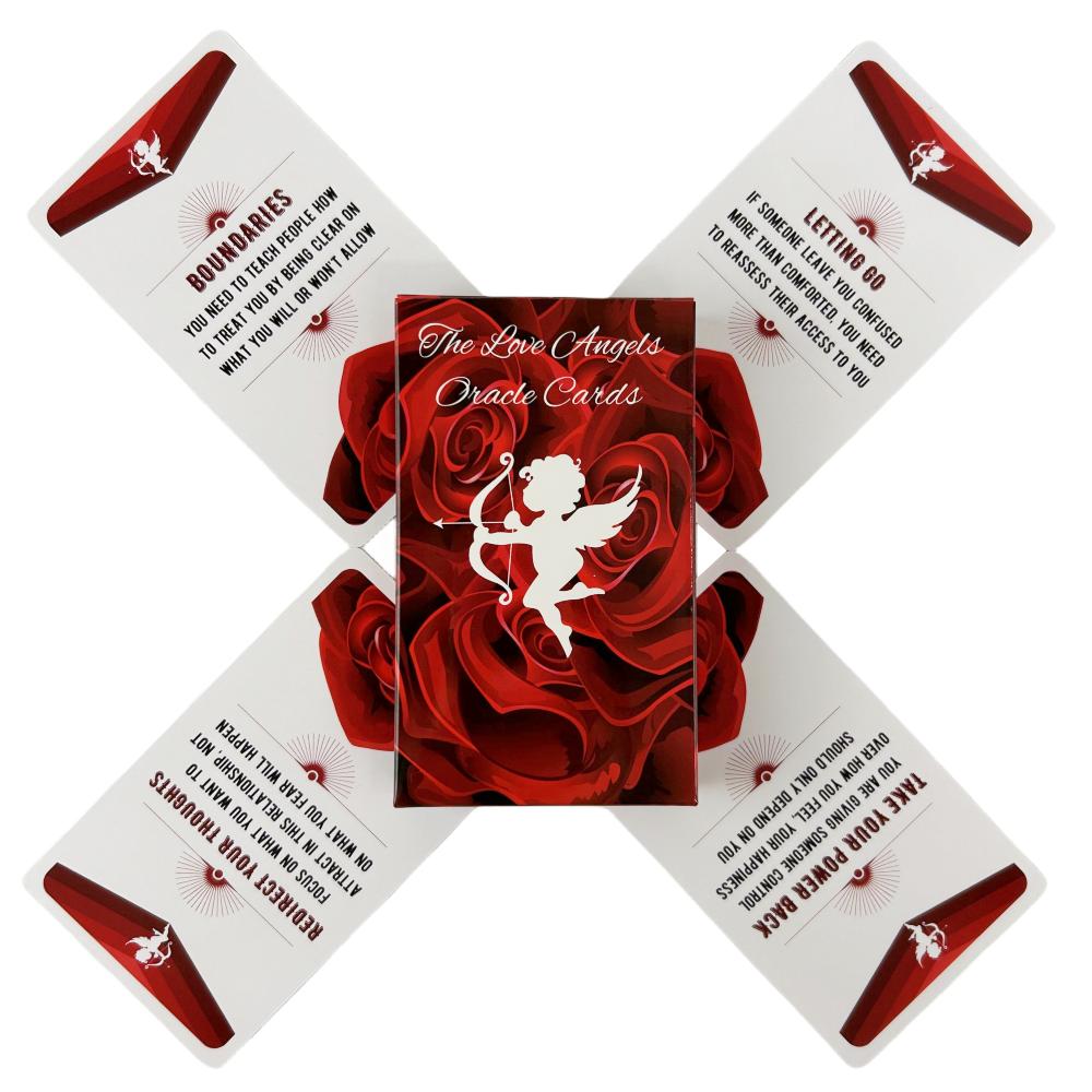 The Love Angels Oracle Cards Stone Divination Deck English Vision Edition Tarot Board Playing Game For Party