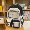 High value dopamine sweet contrasting color girl heart backpack college wind junior high school students multi-compartment backpack