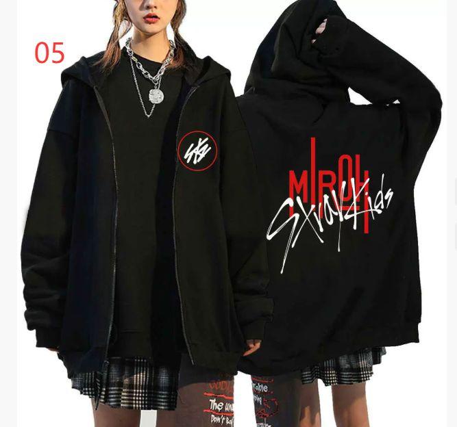 [USED] STRAY KIDS Hoodie, Harajuku Style, Graphic Print, Skez Merchandise