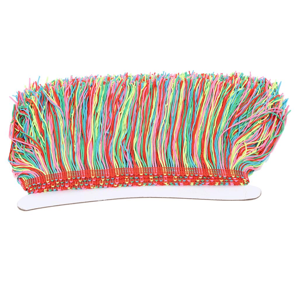 5 Colour Mixed Tassels Nylon Thread Multicolor Fringe Trim Home Garment Decoration