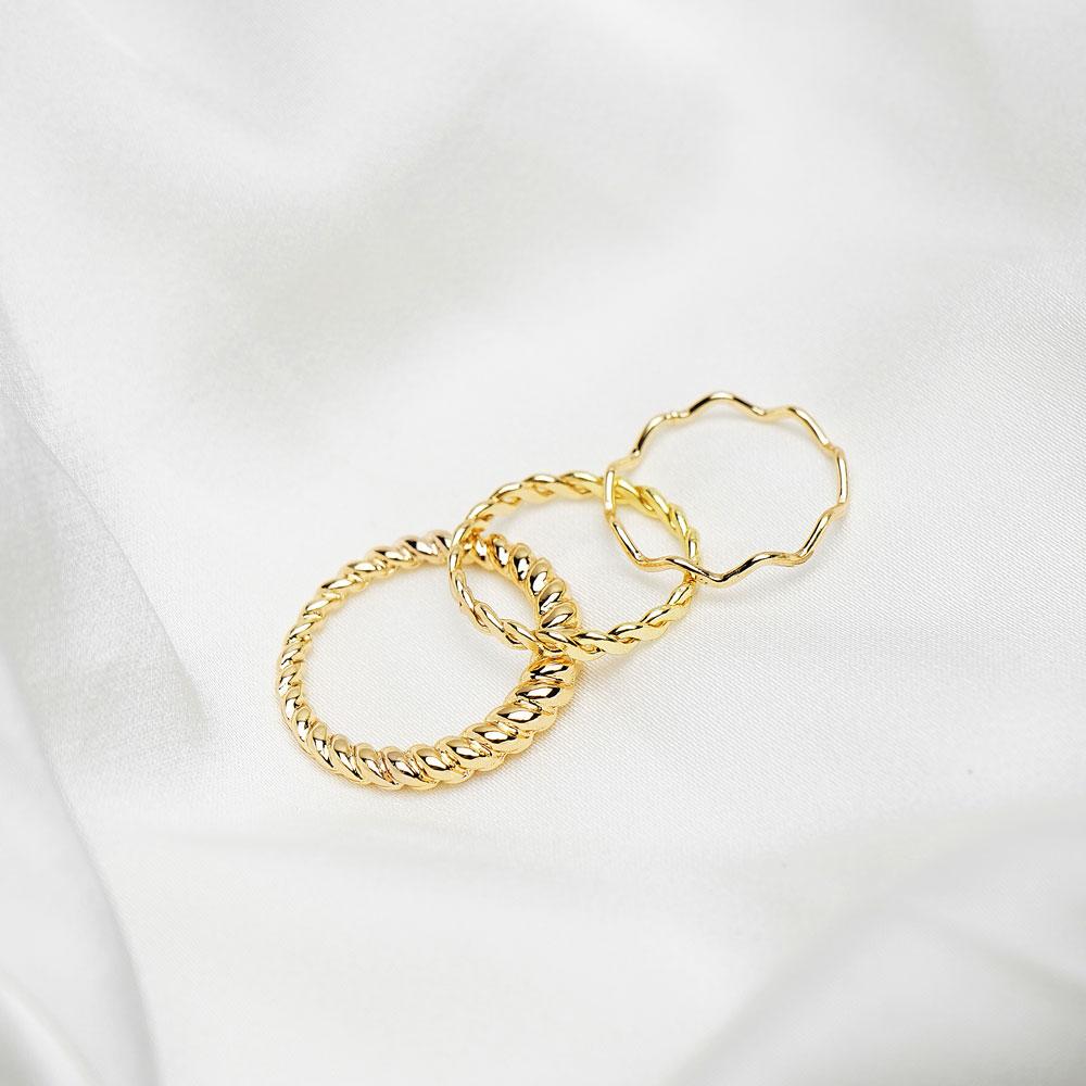 2024 6 Ringe / Set Hellgrüner Edelstein Geschenkring Set Offen Mode Geschenk Party Damenring