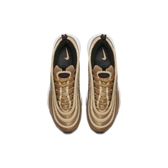 Nike Air Max 97 OG Metallic Gold 2023 Men Sneakers Varsity-Red White Black DM0028-700