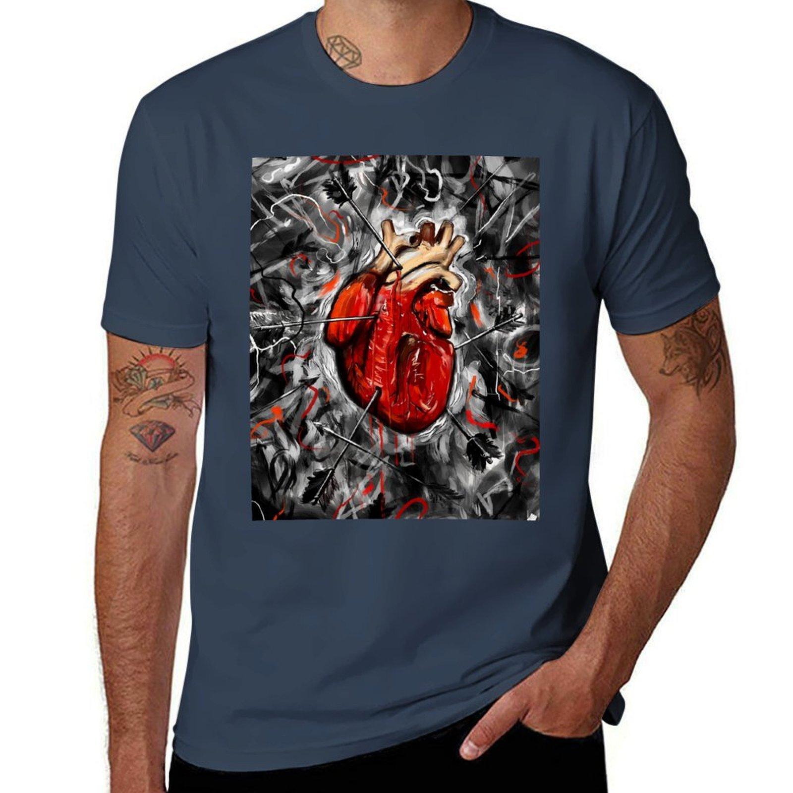Heart & Arrows T-Shirt Fashion Letter Print T-Shirt S