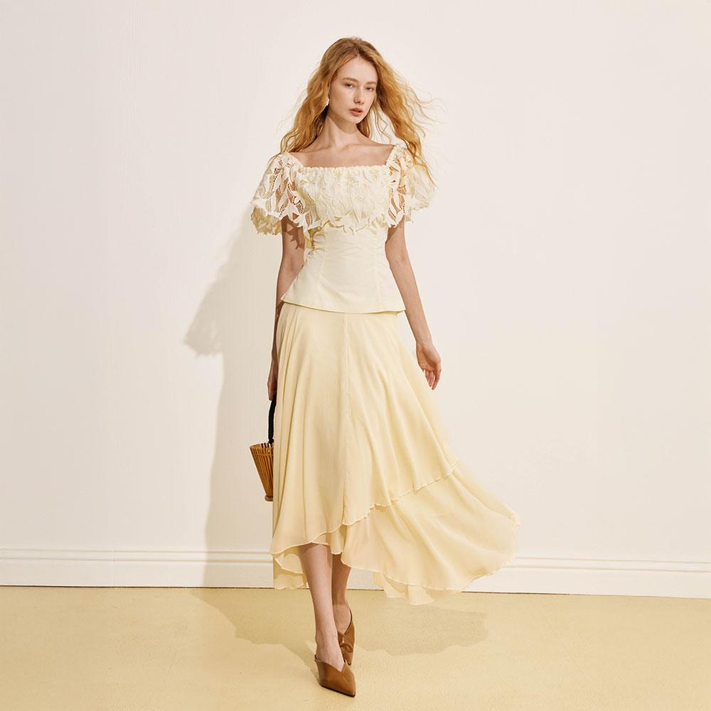 Waiwaiaiem Yy_Off-Shoulder Lace Top